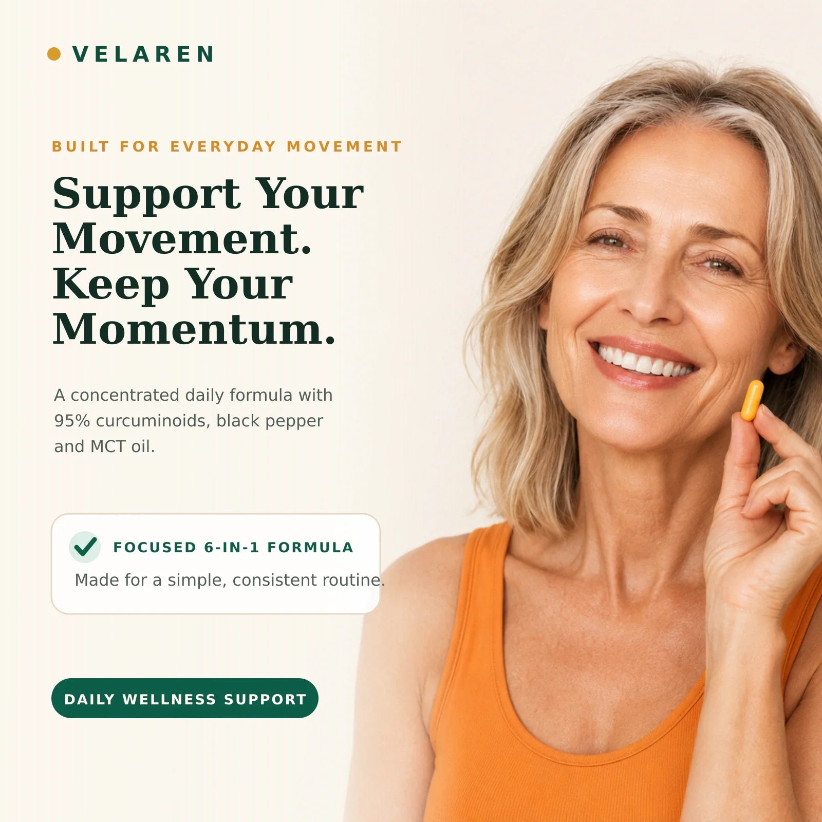Velaren daily movement and joint comfort support
