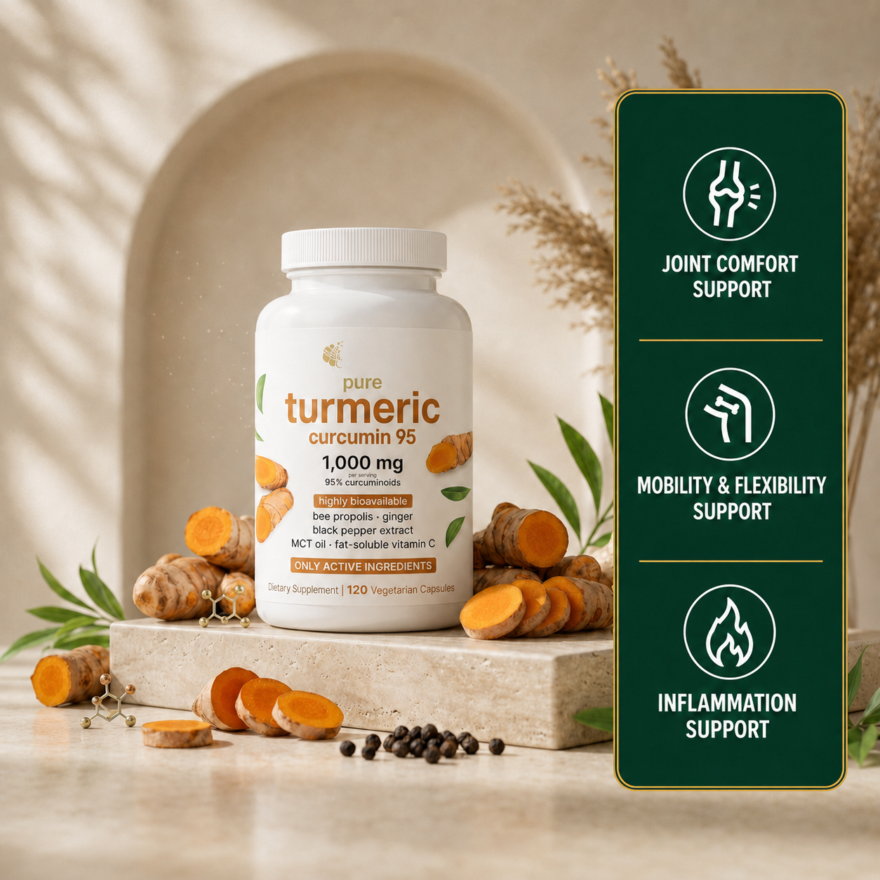 Velaren turmeric curcumin with joint comfort, mobility and inflammation support